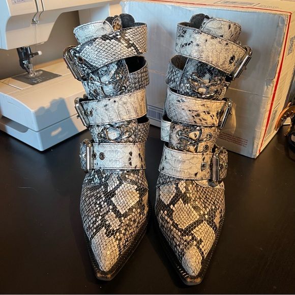 Jeffrey Campbell Caceres Snake Booties - Picture 6 of 8